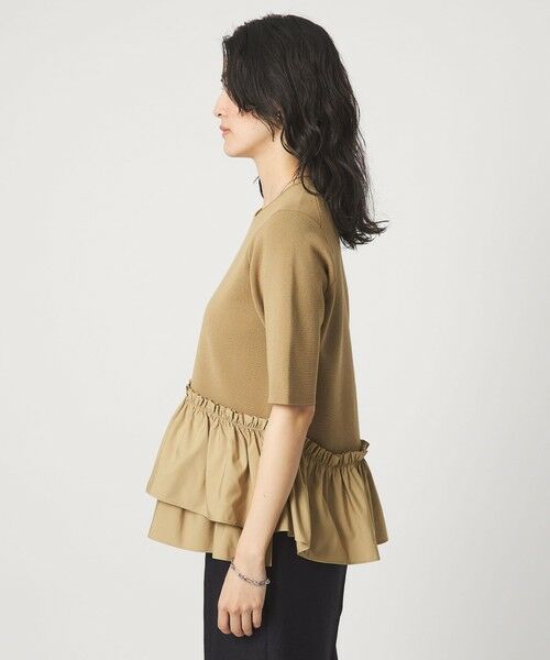 green label relaxing / グリーンレーベル リラクシング ニット・セーター | ドッキング ペプラム ショートスリーブ ニット プルオーバー ウォッシャブル | 詳細19