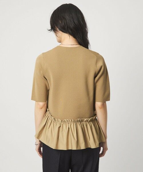 green label relaxing / グリーンレーベル リラクシング ニット・セーター | ドッキング ペプラム ショートスリーブ ニット プルオーバー ウォッシャブル | 詳細20