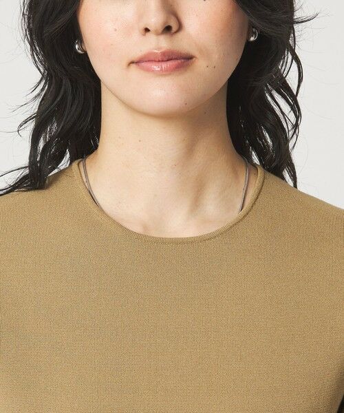 green label relaxing / グリーンレーベル リラクシング ニット・セーター | ドッキング ペプラム ショートスリーブ ニット プルオーバー ウォッシャブル | 詳細21