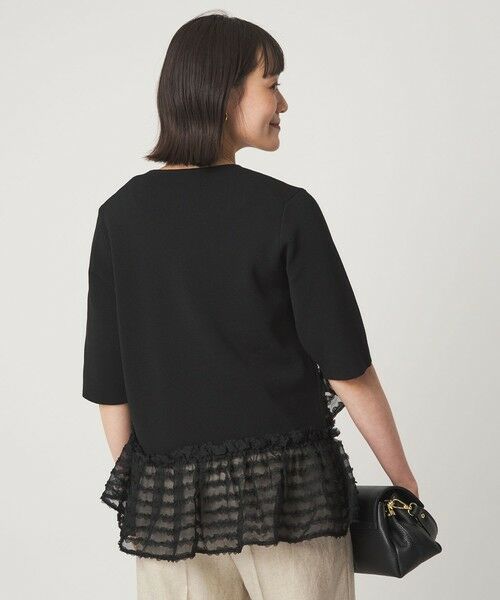 green label relaxing / グリーンレーベル リラクシング ニット・セーター | ドッキング ペプラム ショートスリーブ ニット プルオーバー ウォッシャブル | 詳細27