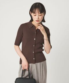 green label relaxing / グリーンレーベル リラクシング ニット・セーター | HIYOKE エリツキ リブ ニット マシンウォッシャブル UVカット 遮熱