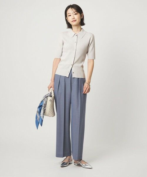 green label relaxing / グリーンレーベル リラクシング ニット・セーター | HIYOKE エリツキ リブ ニット マシンウォッシャブル UVカット 遮熱 | 詳細3