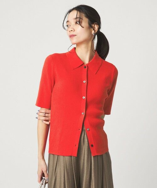 green label relaxing / グリーンレーベル リラクシング ニット・セーター | HIYOKE エリツキ リブ ニット マシンウォッシャブル UVカット 遮熱 | 詳細18