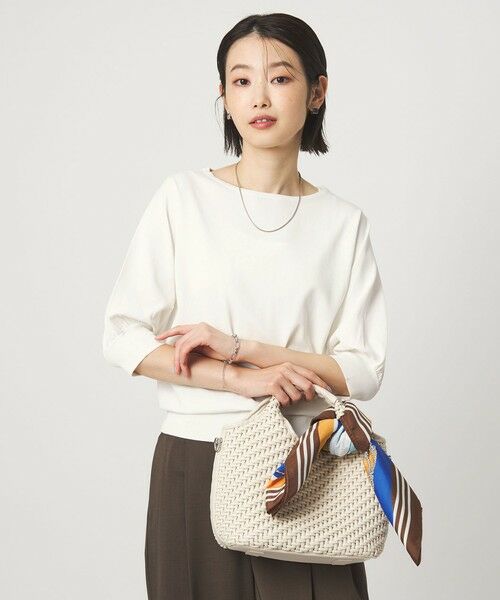 green label relaxing / グリーンレーベル リラクシング ニット・セーター | HIYOKE フォルム スリーブ プルオーバー ニット（WHITE）