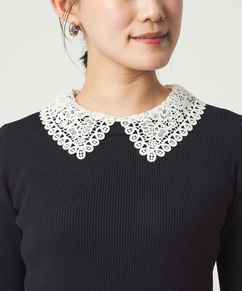 green label relaxing / グリーンレーベル リラクシング ニット・セーター | リブ エリレース 2WAY 5分袖 ニット プルオーバー | 詳細21