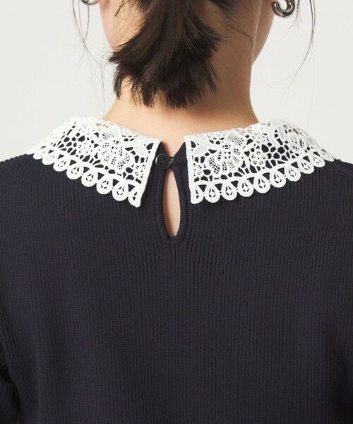 green label relaxing / グリーンレーベル リラクシング ニット・セーター | リブ エリレース 2WAY 5分袖 ニット プルオーバー | 詳細22