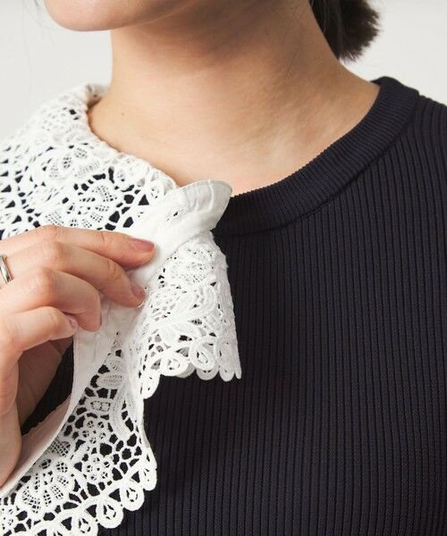 green label relaxing / グリーンレーベル リラクシング ニット・セーター | リブ エリレース 2WAY 5分袖 ニット プルオーバー | 詳細23
