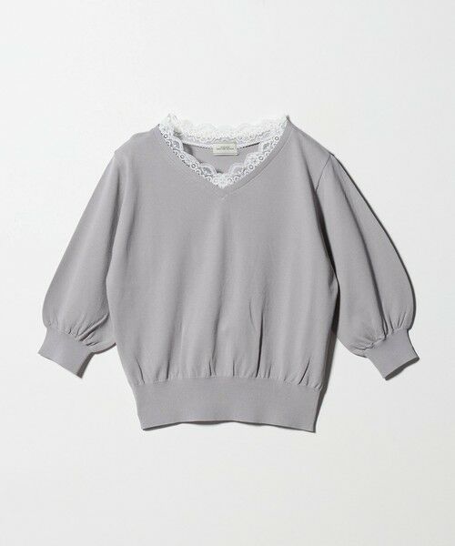 green label relaxing / グリーンレーベル リラクシング ニット・セーター | レース Vネック プルオーバー ニット | 詳細13