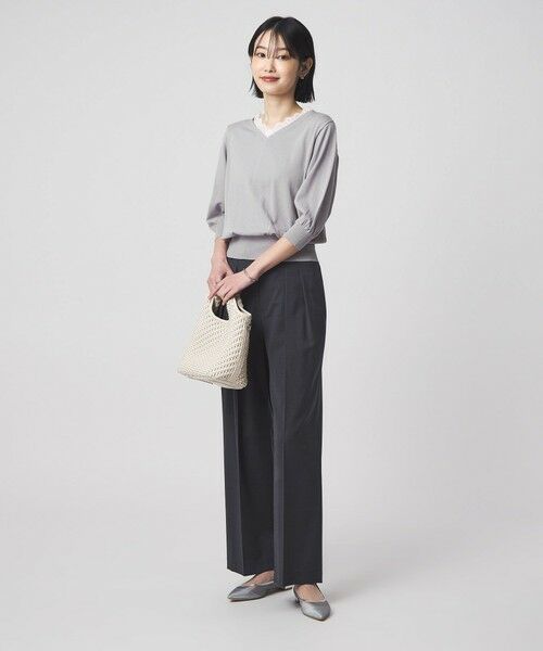 green label relaxing / グリーンレーベル リラクシング ニット・セーター | レース Vネック プルオーバー ニット | 詳細7