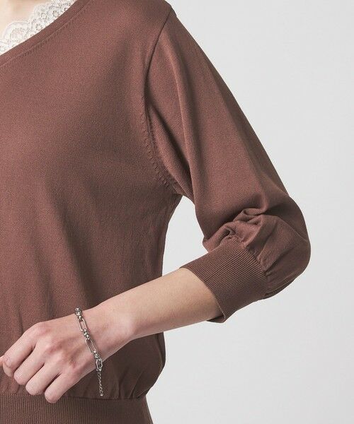 green label relaxing / グリーンレーベル リラクシング ニット・セーター | レース Vネック プルオーバー ニット | 詳細18