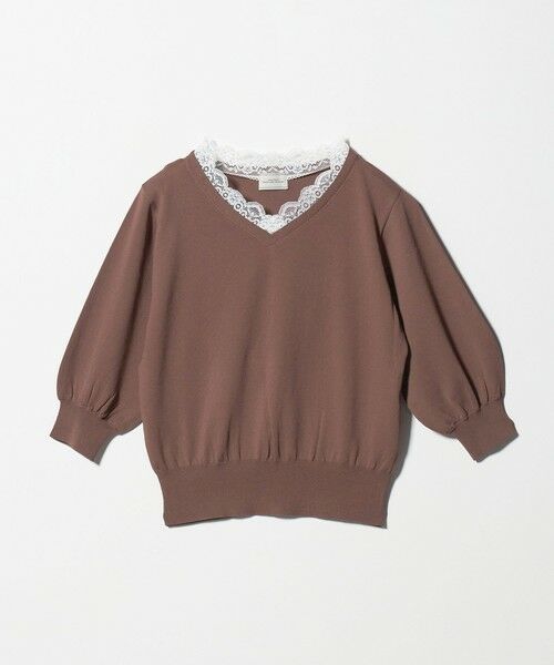 green label relaxing / グリーンレーベル リラクシング ニット・セーター | レース Vネック プルオーバー ニット | 詳細26