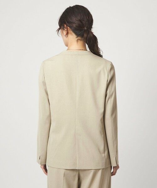 green label relaxing / グリーンレーベル リラクシング ノーカラージャケット | ［size SHORTあり］サラフール ノーラペル ジャケット ストレッチ 接触冷感 UVカット | 詳細12