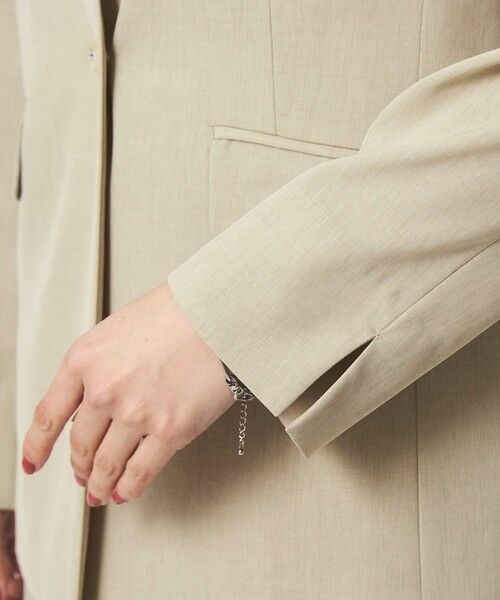 green label relaxing / グリーンレーベル リラクシング ノーカラージャケット | ［size SHORTあり］サラフール ノーラペル ジャケット ストレッチ 接触冷感 UVカット | 詳細14