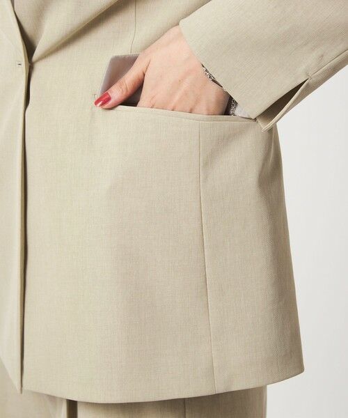 green label relaxing / グリーンレーベル リラクシング ノーカラージャケット | ［size SHORTあり］サラフール ノーラペル ジャケット ストレッチ 接触冷感 UVカット | 詳細15