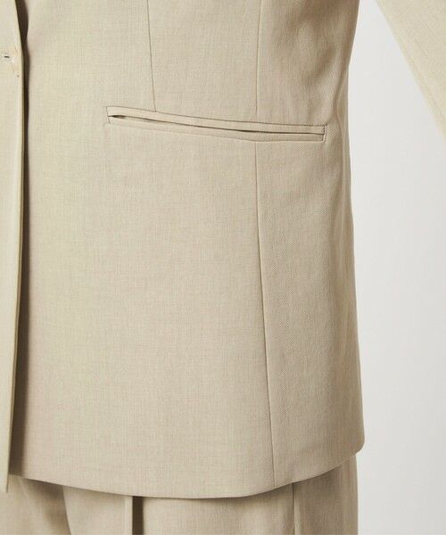 green label relaxing / グリーンレーベル リラクシング ノーカラージャケット | ［size SHORTあり］サラフール ノーラペル ジャケット ストレッチ 接触冷感 UVカット | 詳細17