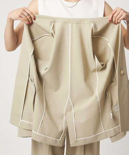 green label relaxing / グリーンレーベル リラクシング ノーカラージャケット | ［size SHORTあり］サラフール ノーラペル ジャケット ストレッチ 接触冷感 UVカット | 詳細18