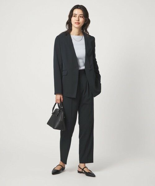 green label relaxing / グリーンレーベル リラクシング ノーカラージャケット | ［size SHORTあり］サラフール ノーラペル ジャケット ストレッチ 接触冷感 UVカット | 詳細22