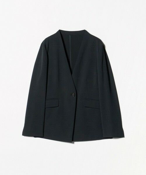 green label relaxing / グリーンレーベル リラクシング ノーカラージャケット | ［size SHORTあり］サラフール ノーラペル ジャケット ストレッチ 接触冷感 UVカット | 詳細27