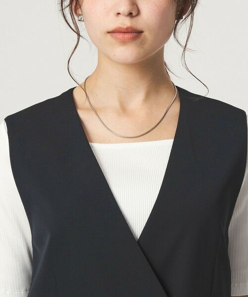 green label relaxing / グリーンレーベル リラクシング ノーカラージャケット | ［size SHORTあり］サラフール ノーラペル ジレ ストレッチ UVカット | 詳細17