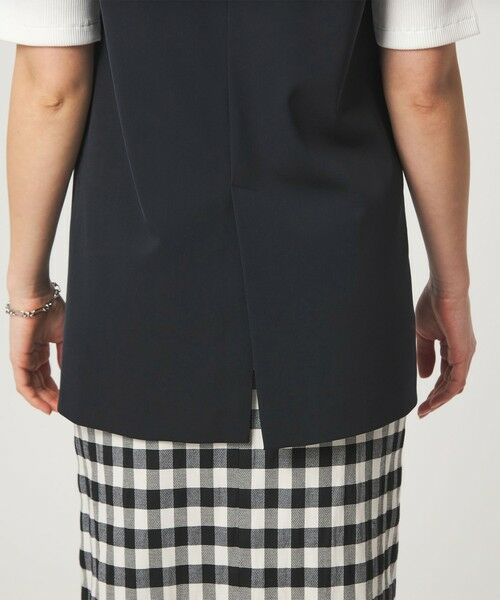 green label relaxing / グリーンレーベル リラクシング ノーカラージャケット | ［size SHORTあり］サラフール ノーラペル ジレ ストレッチ UVカット | 詳細20