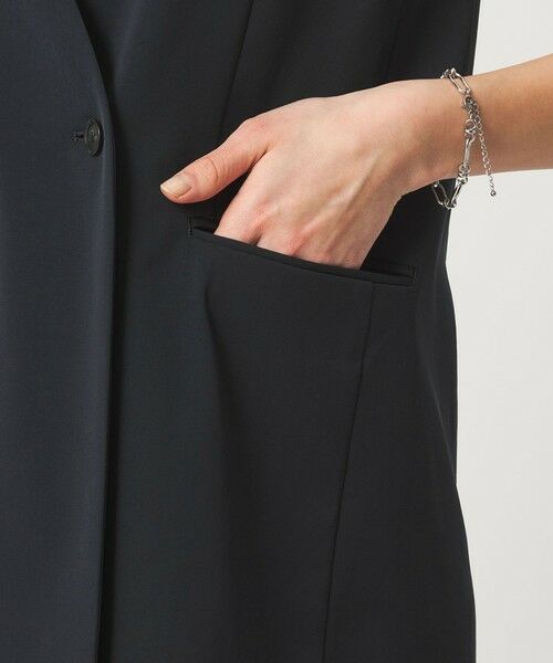 green label relaxing / グリーンレーベル リラクシング ノーカラージャケット | ［size SHORTあり］サラフール ノーラペル ジレ ストレッチ UVカット | 詳細22