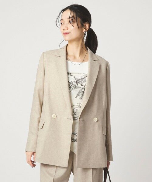 green label relaxing / グリーンレーベル リラクシング テーラードジャケット | ［size SHORTあり］リネンライク 2B ジャケット | 詳細1