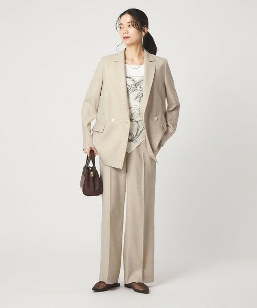 green label relaxing / グリーンレーベル リラクシング テーラードジャケット | ［size SHORTあり］リネンライク 2B ジャケット | 詳細3