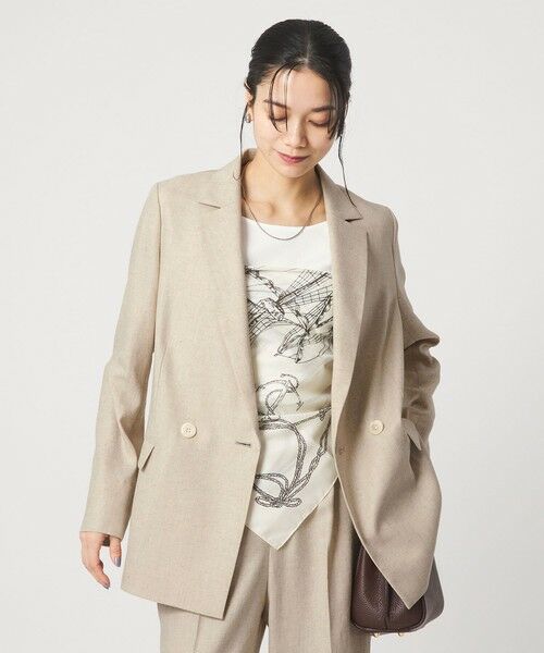 green label relaxing / グリーンレーベル リラクシング テーラードジャケット | ［size SHORTあり］リネンライク 2B ジャケット（NATURAL）