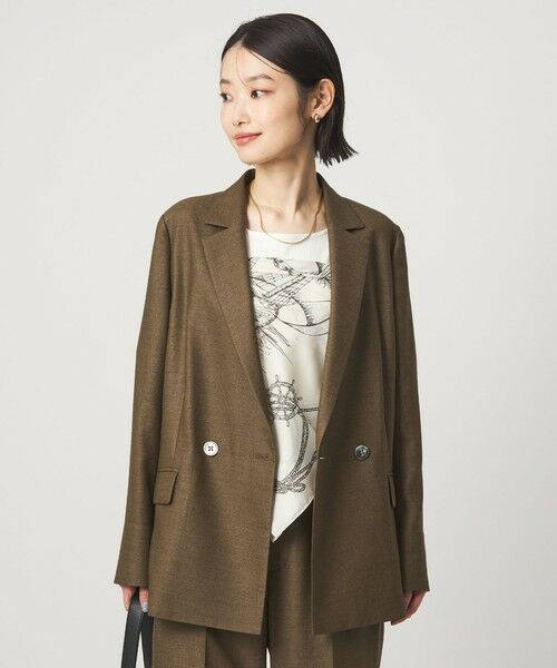 green label relaxing / グリーンレーベル リラクシング テーラードジャケット | ［size SHORTあり］リネンライク 2B ジャケット | 詳細14