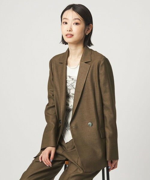 green label relaxing / グリーンレーベル リラクシング テーラードジャケット | ［size SHORTあり］リネンライク 2B ジャケット | 詳細15