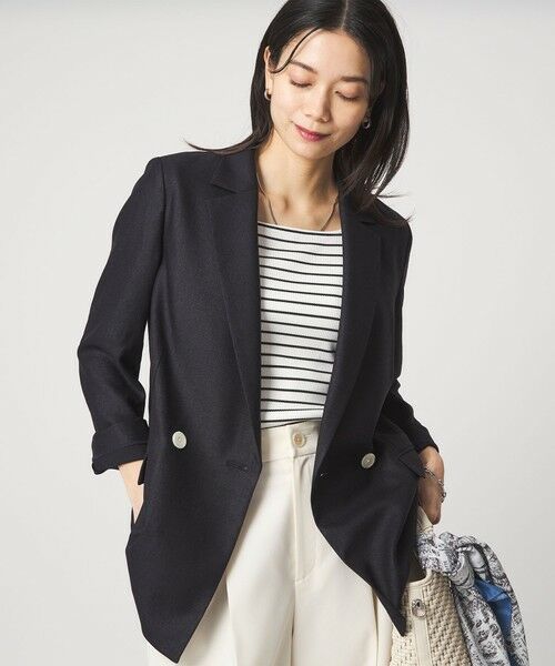 green label relaxing / グリーンレーベル リラクシング テーラードジャケット | ［size SHORTあり］リネンライク 2B ジャケット | 詳細25