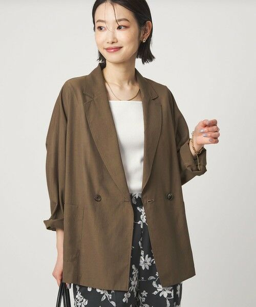 green label relaxing / グリーンレーベル リラクシング テーラードジャケット | ［size SHORTあり］VeryLight  ベリーライト ジャケット ウォッシャブル 接触冷感（DK.BROWN）