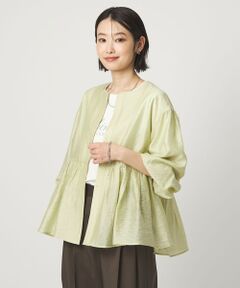 green label relaxing / グリーンレーベル リラクシング ノーカラージャケット | ［size SHORTあり］fleurie(フルリー) シアー ノーカラー ジャケット 接触冷感