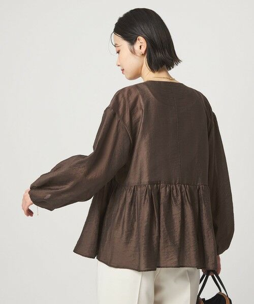 green label relaxing / グリーンレーベル リラクシング ノーカラージャケット | ［size SHORTあり］fleurie(フルリー) シアー ノーカラー ジャケット 接触冷感 | 詳細4