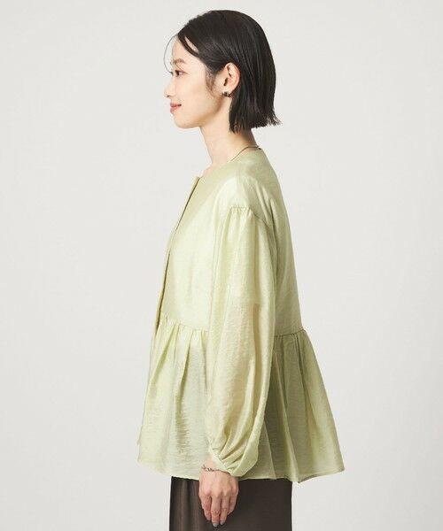 green label relaxing / グリーンレーベル リラクシング ノーカラージャケット | ［size SHORTあり］fleurie(フルリー) シアー ノーカラー ジャケット 接触冷感 | 詳細23