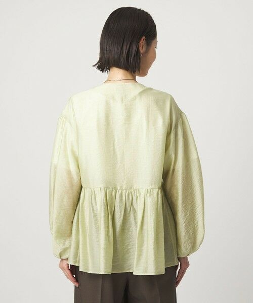 green label relaxing / グリーンレーベル リラクシング ノーカラージャケット | ［size SHORTあり］fleurie(フルリー) シアー ノーカラー ジャケット 接触冷感 | 詳細24