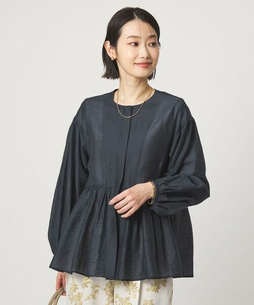 green label relaxing / グリーンレーベル リラクシング ノーカラージャケット | ［size SHORTあり］fleurie(フルリー) シアー ノーカラー ジャケット 接触冷感 | 詳細25