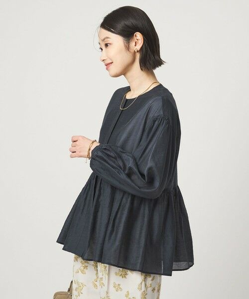 green label relaxing / グリーンレーベル リラクシング ノーカラージャケット | ［size SHORTあり］fleurie(フルリー) シアー ノーカラー ジャケット 接触冷感 | 詳細28