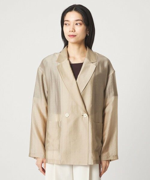 green label relaxing / グリーンレーベル リラクシング テーラードジャケット | ［size SHORTあり］VeryLight  ベリーライト シアー ストライプ ジャケット | 詳細6