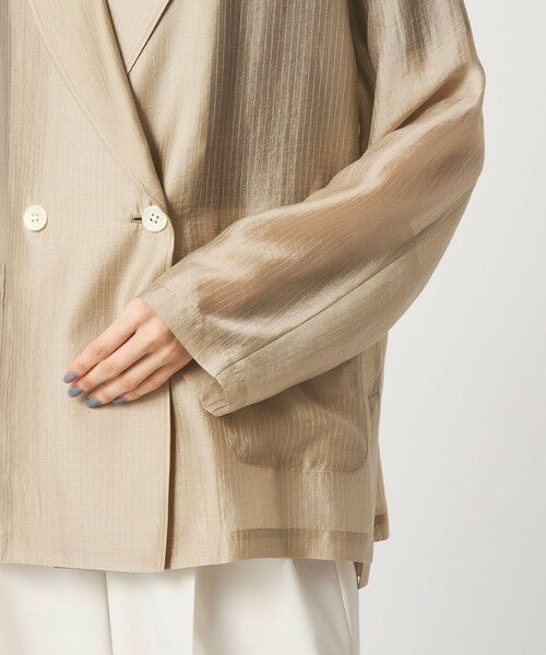 green label relaxing / グリーンレーベル リラクシング テーラードジャケット | ［size SHORTあり］VeryLight  ベリーライト シアー ストライプ ジャケット | 詳細10