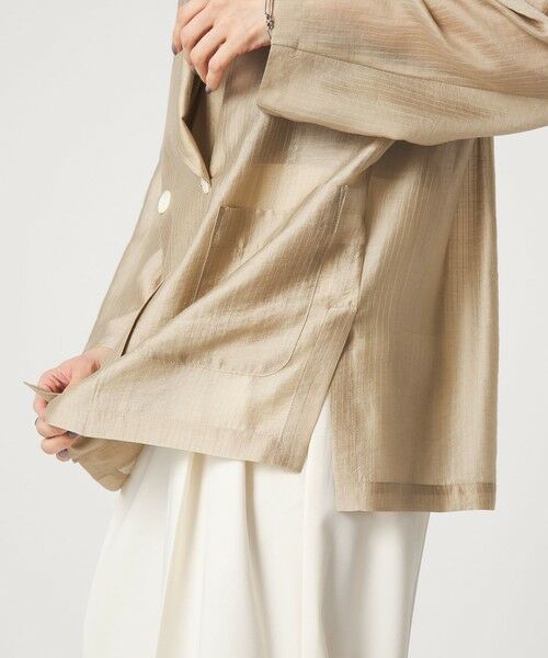 green label relaxing / グリーンレーベル リラクシング テーラードジャケット | ［size SHORTあり］VeryLight  ベリーライト シアー ストライプ ジャケット | 詳細12