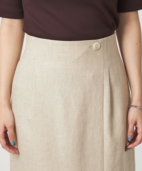 green label relaxing / グリーンレーベル リラクシング ロング・マキシ丈スカート | ［size SHORTあり］リネンライク スリット タイト スカート | 詳細10