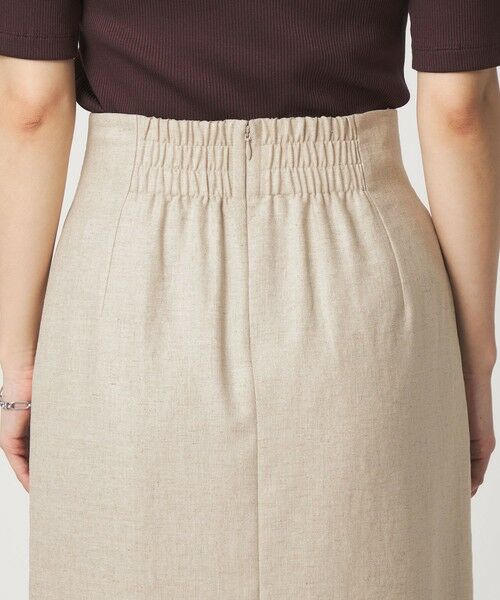 green label relaxing / グリーンレーベル リラクシング ロング・マキシ丈スカート | ［size SHORTあり］リネンライク スリット タイト スカート | 詳細11