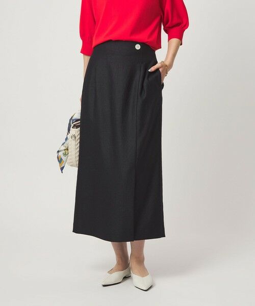 green label relaxing / グリーンレーベル リラクシング ロング・マキシ丈スカート | ［size SHORTあり］リネンライク スリット タイト スカート | 詳細19