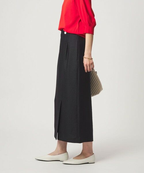 green label relaxing / グリーンレーベル リラクシング ロング・マキシ丈スカート | ［size SHORTあり］リネンライク スリット タイト スカート | 詳細21