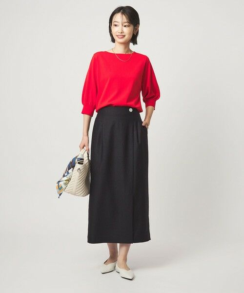 green label relaxing / グリーンレーベル リラクシング ロング・マキシ丈スカート | ［size SHORTあり］リネンライク スリット タイト スカート | 詳細22