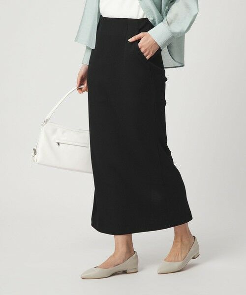 green label relaxing / グリーンレーベル リラクシング ロング・マキシ丈スカート | ブライトリブ タイト スカート | 詳細1