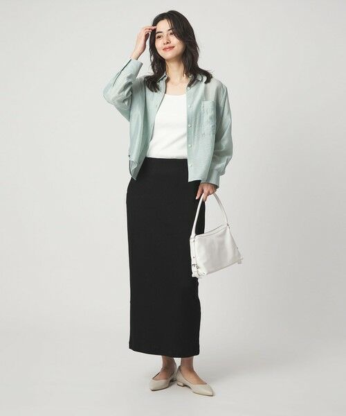 green label relaxing / グリーンレーベル リラクシング ロング・マキシ丈スカート | ブライトリブ タイト スカート | 詳細4