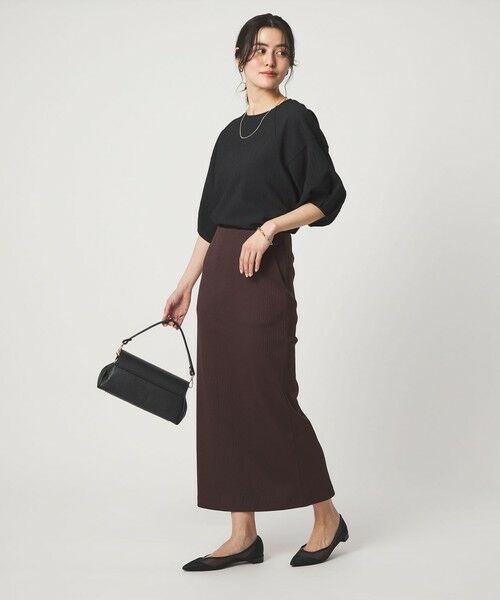 green label relaxing / グリーンレーベル リラクシング ロング・マキシ丈スカート | ブライトリブ タイト スカート | 詳細20
