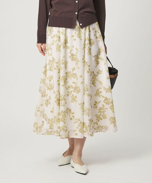 green label relaxing / グリーンレーベル リラクシング ロング・マキシ丈スカート | フラワー プリント スカート | 詳細1